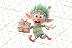 Christmas Elf Clipart, Funny Elf Clip Art, Santa Helpers PNG Product Image 4