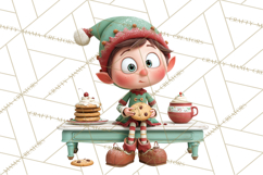 Christmas Elf Clipart, Funny Elf Clip Art, Santa Helpers PNG Product Image 2