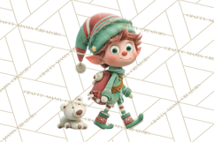 Christmas Elf Clipart, Funny Elf Clip Art, Santa Helpers PNG Product Image 4