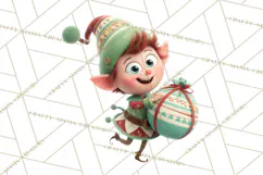 Christmas Elf Clipart, Funny Elf Clip Art, Santa Helpers PNG Product Image 4