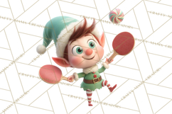 Christmas Elf Clipart, Funny Elf Clip Art, Santa Helpers PNG Product Image 2