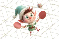 Christmas Elf Clipart, Funny Elf Clip Art, Santa Helpers PNG Product Image 2