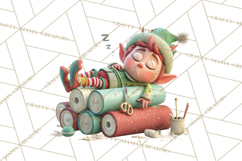 Christmas Elf Clipart, Funny Elf Clip Art, Santa Helpers PNG Product Image 3