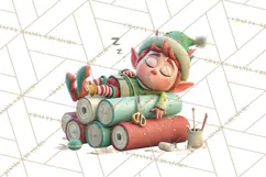 Christmas Elf Clipart, Funny Elf Clip Art, Santa Helpers PNG Product Image 3