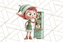 Christmas Elf Clipart, Funny Elf Clip Art, Santa Helpers PNG Product Image 4