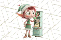 Christmas Elf Clipart, Funny Elf Clip Art, Santa Helpers PNG Product Image 4