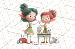 Christmas Elf Clipart, Funny Elf Clip Art, Santa Helpers PNG Product Image 5