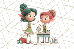 Christmas Elf Clipart, Funny Elf Clip Art, Santa Helpers PNG Product Image 5