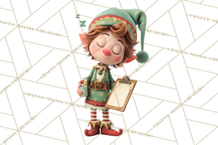 Christmas Elf Clipart, Funny Elf Clip Art, Santa Helpers PNG Product Image 3
