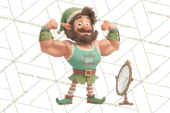 Christmas Elf Clipart, Funny Elf Clip Art, Santa Helpers PNG Product Image 4