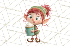 Christmas Elf Clipart, Funny Elf Clip Art, Santa Helpers PNG Product Image 5