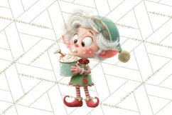 Christmas Elf Clipart, Funny Elf Clip Art, Santa Helpers PNG Product Image 2
