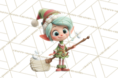 Christmas Elf Clipart, Funny Elf Clip Art, Santa Helpers PNG Product Image 3