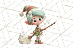 Christmas Elf Clipart, Funny Elf Clip Art, Santa Helpers PNG Product Image 3