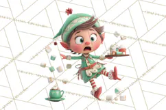 Christmas Elf Clipart, Funny Elf Clip Art, Santa Helpers PNG Product Image 4