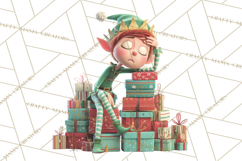 Christmas Elf Clipart, Funny Elf Clip Art, Santa Helpers PNG Product Image 5