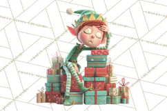Christmas Elf Clipart, Funny Elf Clip Art, Santa Helpers PNG Product Image 5