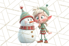 Christmas Elf Clipart, Funny Elf Clip Art, Santa Helpers PNG Product Image 5