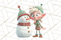 Christmas Elf Clipart, Funny Elf Clip Art, Santa Helpers PNG Product Image 5