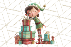 Christmas Elf Clipart, Funny Elf Clip Art, Santa Helpers PNG Product Image 2