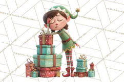 Christmas Elf Clipart, Funny Elf Clip Art, Santa Helpers PNG Product Image 2