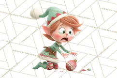 Christmas Elf Clipart, Funny Elf Clip Art, Santa Helpers PNG Product Image 3