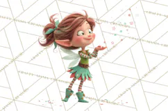 Christmas Elf Clipart, Funny Elf Clip Art, Santa Helpers PNG Product Image 5