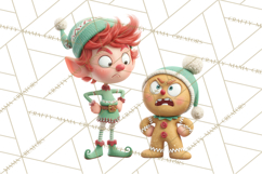 Christmas Elf Clipart, Funny Elf Clip Art, Santa Helpers PNG Product Image 2