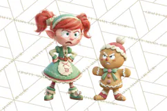 Christmas Elf Clipart, Funny Elf Clip Art, Santa Helpers PNG Product Image 3