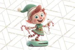 Christmas Elf Clipart, Funny Elf Clip Art, Santa Helpers PNG Product Image 5