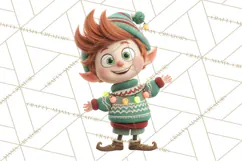 Christmas Elf Clipart, Funny Elf Clip Art, Santa Helpers PNG Product Image 2