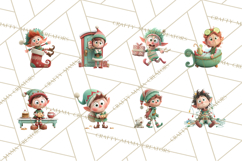 Christmas Elf Clipart, Funny Elf Clip Art, Santa Helpers PNG Product Image 4