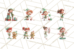 Christmas Elf Clipart, Funny Elf Clip Art, Santa Helpers PNG Product Image 8