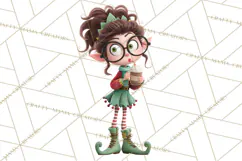 Christmas Elf Clipart, Funny Elf Clip Art, Santa Helpers PNG Product Image 3