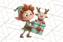Christmas Elf Clipart, Funny Elf Clip Art, Santa Helpers PNG Product Image 5