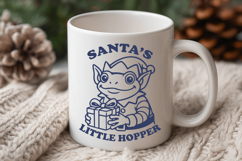Santa’s Little Hopper SVG PNG | Funny Christmas Elf Frog Product Image 2