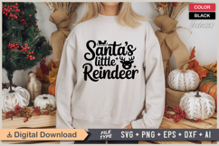 Santas Little Reindeer SVG | Christmas SVG | Holiday SVG Product Image 2