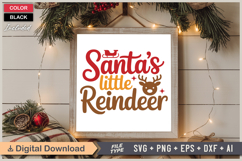 Santas Little Reindeer SVG | Christmas SVG | Holiday SVG Product Image 6