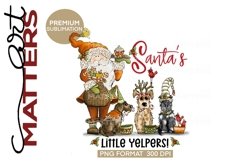 Santa's Little Yelpers! - 300 DPI - Hand Painted Product Image 3