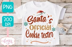 Santa's official cookie tester PNG, Christmas sublimation Product Image 1
