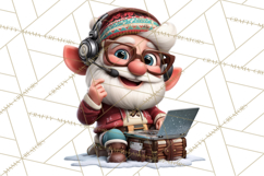 Funny Santa PNG, Santa Working Jobs Clip Art, Christmas Png Product Image 2