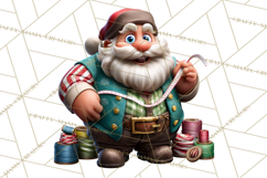 Funny Santa PNG, Santa Working Jobs Clip Art, Christmas Png Product Image 5