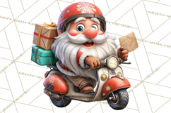 Funny Santa PNG, Santa Working Jobs Clip Art, Christmas Png Product Image 2