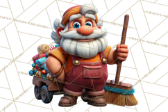 Funny Santa PNG, Santa Working Jobs Clip Art, Christmas Png Product Image 4
