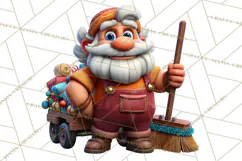 Funny Santa PNG, Santa Working Jobs Clip Art, Christmas Png Product Image 4