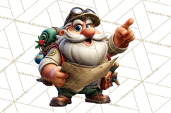 Funny Santa PNG, Santa Working Jobs Clip Art, Christmas Png Product Image 5