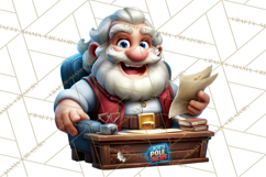 Funny Santa PNG, Santa Working Jobs Clip Art, Christmas Png Product Image 3