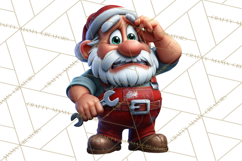 Funny Santa PNG, Santa Working Jobs Clip Art, Christmas Png Product Image 5