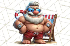 Funny Santa PNG, Santa Working Jobs Clip Art, Christmas Png Product Image 3