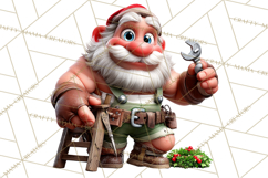 Funny Santa PNG, Santa Working Jobs Clip Art, Christmas Png Product Image 2